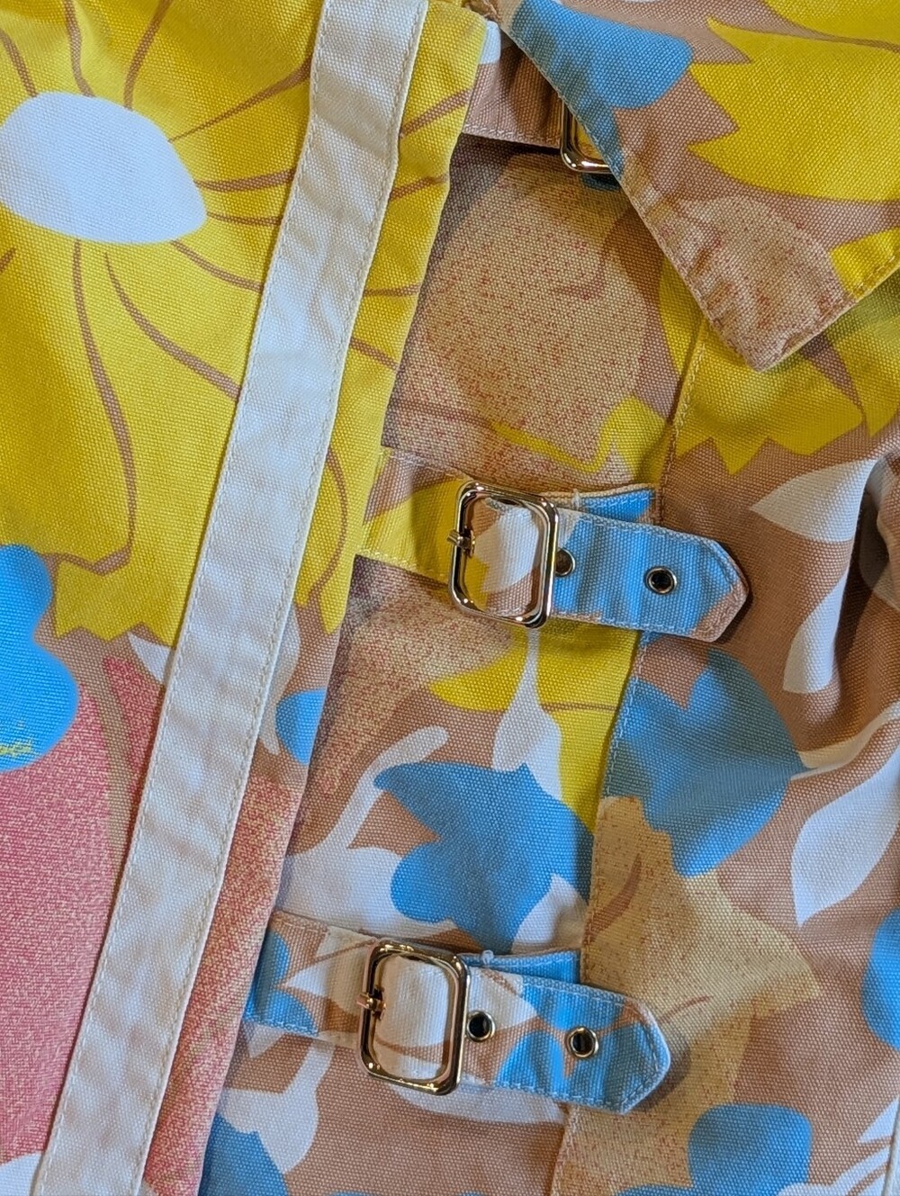 Tracy Feith For Target Vintage '09 Collab Cropped Moto Jacket w/ Vibrant Florals